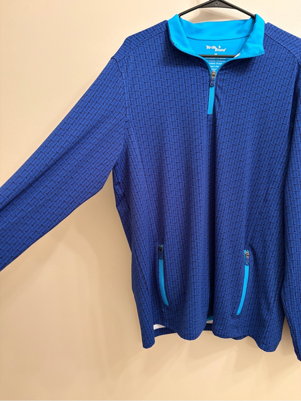 Birdie Bound Blue & Aqua Golf Half zip - Picture 3 of 6